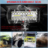 2pcs 7“ LED Bar 400W Triple Row 40LED Work 13200LM Spot 12V/24V Driving Fog Off Road Truck 4x4 ATV Light