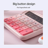 Desktop Calculator 12 Digit Large LCD Display Big Button Calculators Solar Power and Battery Operated Suitable for Office