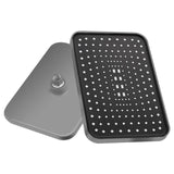 Rainfall Shower Head Big Panel Large w Supercharge Ceig Mounted Showerhead 360 Rotation High Pressure ABS Bathroom Faucet