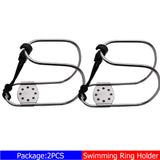 A Marine Stainless Steel Horseshoe Lifebuoy Bracket Life Buoys Swimming Ring Holder Adjustable Rail Boat Accessories