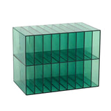 Marker Holder Mark Acrylic Double Layer Pen Storage Box with 18 Compartments for Desktop Organization