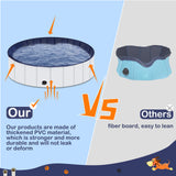 Foldable Dog Pool, Portable Hard Plastic Pet Pool For Dogs And Cats, Sturdy And Durable Pet Wading Pool For Indoor And Outdoor