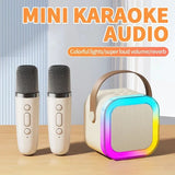 Bluetooth K12 Karaoke hine Portable 5.3 PA Speaker System with Single Dual Wireless Mic Home Family Singing Children's Gifts