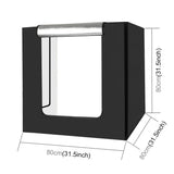 PULUZ 80cm Folding Portable 80W 8500LM White Light Mini Photo Lighting Studio Shooting Tent Box Kit Equipment