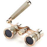 for Opera Binoculars 3X25 Lorgnette Theater Glasses Mini Binocular Compact with Adjustable Handle