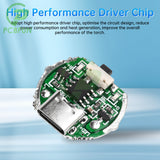 Flashlight USB28 Charging Driver 25mm 26mm 28mm Power Supply Circuit Board U2/L2 Bulb 18650/26650 Battery With Switch