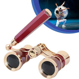 for Opera Binoculars 3X25 Lorgnette Theater Glasses Mini Binocular Compact with Adjustable Handle