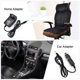 Electric Heating Vibration Waist Massager for Chair Office Lumbar Neck Cushion Shoulder Back Massage Mat Home Car Use