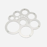 1PCS Leather Cutting Tool Corner Cutter Circle Ruler Stainless Steel Drawing Round Template Guide Craft Leathercraft Measuring