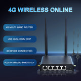 Industrial Grade OpenWRT Wireless Router with Cat4 4G LTE 2.4GHz WiFi and 1 WAN 4 LAN