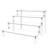 4 Tier Acrylic Clear Display Riser Rack Cupcake Stand Desktop Decor and Organizer