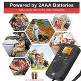 2022 Mini Radio Portable AM/FM Dual Band Stereo Weather Pocket Radio Receiver with Screen Display Digtail Alarm Clock Radio