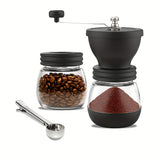 1set, Vintage Manual Coffee Grinder - Manual Coffee Grinder Hand Crank Bean Mill Adjustable Grinder Ceramic Grinding
