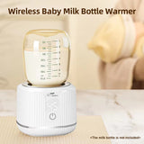 BEBEBAO Baby Bottle Warmer Portable Wireless Milk Heater 4 Levels Temperature Adjustable with 4pcs Adapters for Outdoor