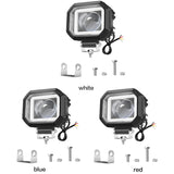 40W Motorcycle Spotlight 12-80V Auxiliary Headlight White Yellow LED Fog Lights Waterproof Mini Projector Driving Light