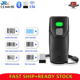Jooyetc 1D 2.4G Wireless Bluetooth Scanner Portable Mini Barcode Reader
