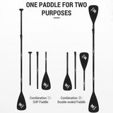 Adjustable SUP Aluminum Alloy Stand Up Board Portable Retractable Paddle