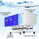Ultrasonic Cleaner with Double-Frequency Digital Portable Washing Machine - 40KHz Ultrasound for Jewelry, Watches & Home Appliances (6L/2L)