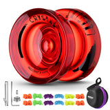 MAGICYOYO Responsive Yoyo Kids K2 Crystal , Dual Purpose Plastic Yo-Yo for Beginners, Replacement Unresponsive Ball Bearing