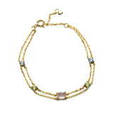 Jewelry Natural Crystal Double Layer Bracelet