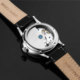 GUANQIN Business Fashion Style Luxury Men's Watch Mechanical Automatic Sapphire Stainless Steel  Waterproof Bracelet Accessories