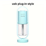 1pc 300ml Mini Ultrasonic Humidifier with 360 Degree Free Rotation and Large Fog Volume