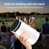 4K Decoding, 120 ANSI Lumens, 2.4G+5G WiFi, Keystone Correction Portable Projector with Quad-core Android 11 for Theater and Phone.