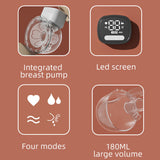Wearable Portable Electric Breast Pump for Breastfeeding Hands Free Low Noise 180ml Storage Capacity with LED Screen