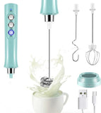 3 In 1 Wireless Milk Frother Handheld Foam Maker Lattes Coffee Whisk Mixer Foamer for Cappuccino Frappe Matcha Frothing Wand