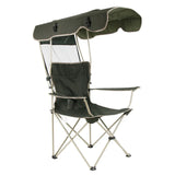 Portable Folding Canopy Shade Beach Camping Lawn Chair For Outside Activities With Anti-Slip Foot Pad