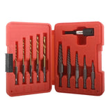11Pcs Left Hand Set Included Screw Extractor 5Pcs HSS Drill Bits and 1Pcs Adapter CG1593