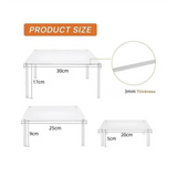 Acrylic Cupcake Stand, 3 Pcs Square Clear Stand Table Set for Food Cake Pizza Dessert Display