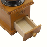 1pc, Retro Coffee Bean Grinder, Hand Coffee Grinder, Exquisite Manual Grinder, Hand Operated Coffee Grinder Ceramic Core Adjustable Grinder, For RV Outdoor Camping Picnic Office Travel Coffee Maker Coffee Bar Accessories Back To School