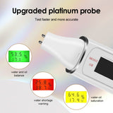 LCD Digital Tester Moisture&Oil Test Meter Analyzer Fluorescent Agent Detector For Forehead Cheek Skin Care