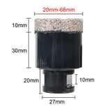 Dry Diamond Drilling Core Bits Set M14 Thread Brazing Hole Saw Set 6 Pcs Porcelain Tiles Crowns Granite Marble Hole Saw Tools