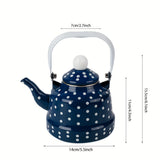 1Pc Enamel Tea Kettle Stainless Steel Teapot Stovetop Tea Kettle Coffee Pot Coffee Kettle Lovely Enamel Teapot For Loose Leaf Tea