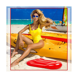 Beach Lifeguard Children Practice Swimming Surfboard Red Iatable Floating Board Blowing Toy
