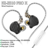 KZ AS Wired Earphone 12 BA Units Tunable Balanced Armature Headphones with Mic HIFI Bass Earbuds Cancelg Sport Headset