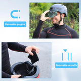 Smart for Adults 1080P 60Fps Sports Camera Bluetooth Bicycle Helmet with Turn Signal Tail Lights Flashing Riding Recorder