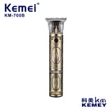 Kemei Barber Pusher Vintage Moire Carving Washing Hair clipper KM-700B Hollow Head Oil Head Electric Push Shear