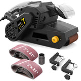 750W Belt 10 PCS Sanding Belts and Dust Bags Table Sander with Variable Speed Control 2-in-1 Vacuum Cleaner Adapter
