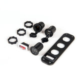 DIY Pre Wired Switch Dual USB Cigarette Lighter 4.2A 4in1 Panel Mount Socket Car Voltmeter