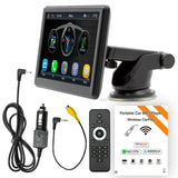 7 Inch Car Multimedia Player for 12-24V Vehicle Support Wired/Wireless Carplay Android Auto Fm Usb Disc Tf Card Play Mirror k