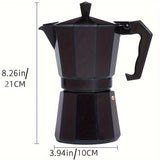 1pc Classic Stovetop Espresso And Coffee Maker, Moka Pot For Italian And Cuban Café Brewing, Greca Coffee Maker