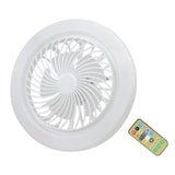 E27 Small Silent Ceiling Fan with LED Light - Color Temperature Dimmable, Lamp with Adjustable Fan Speeds
