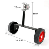Upgrade Design Walk Behind String Trimmer Eater Electric Lawn Mower Hand Push Universal Auxiliary Wheels Garden Tool