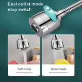 Flexible accessories for faucet leek dispenser, 360 ° kitchen sink aerator expander, 2 flow modes, water-saving and impermeable, 1 unit