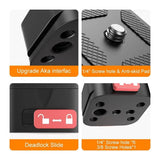 Quick Release Plate, Camera Mount Adapter 1/4" 3/8" Screw, Compatible with DSLR Camera, Tripod Ball Head