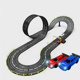Electric Car Racing Children's Toy Racing Track Set Includes 2 Hand Controllers And 2 Cars Suitable
