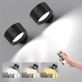 Modern LED application with remote control - rechargeable battery, USB power, adjustable color temperature and brightness